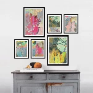 Image of SET_119 Multicolor Decorative Framed Painting (6 Pieces)