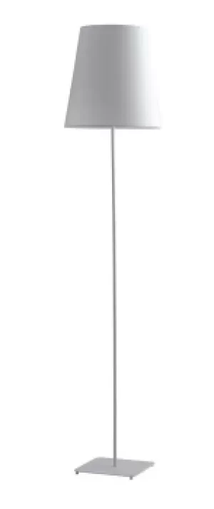 Image of ELVIS Floor Lamp with Tapered Shade White, Fabric Lampshade 34x155cm