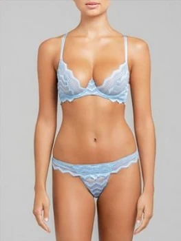 Image of Muse By Coco De Mer Margot Brazillian Knicker - Blue