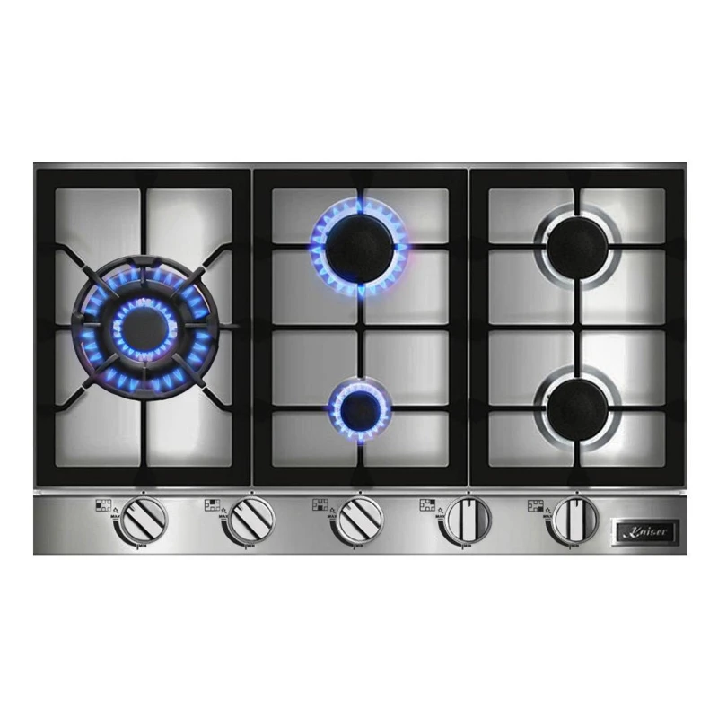 Image of Kaiser Appliances Avantgarde Pro 86cm Gas Hob Metallic Silver unisex