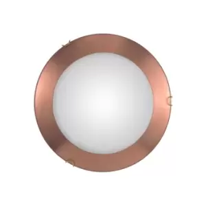 Image of Moon Integrated LED Lifestyle Simple Flush Ceiling Light Copper - Leaf Gold Finish
