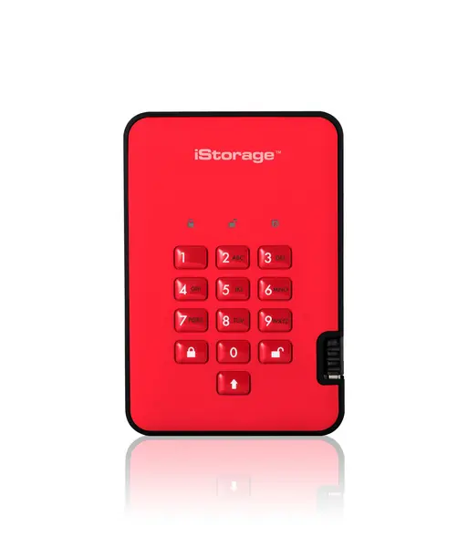 Image of iStorage diskAshur² SSD 512GB Red Secure Portable Solid State Drive