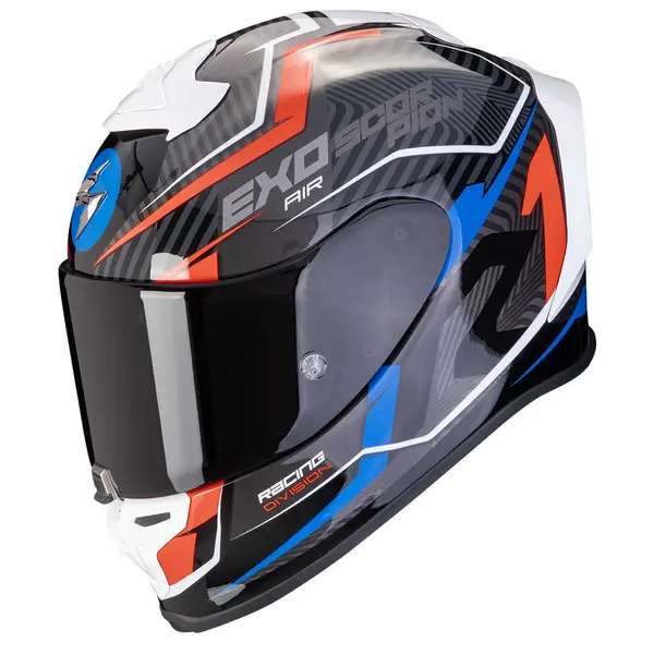 Image of Scorpion EXO-R1 Evo Air Coup Black Red Blue Full Face Helmet Size L