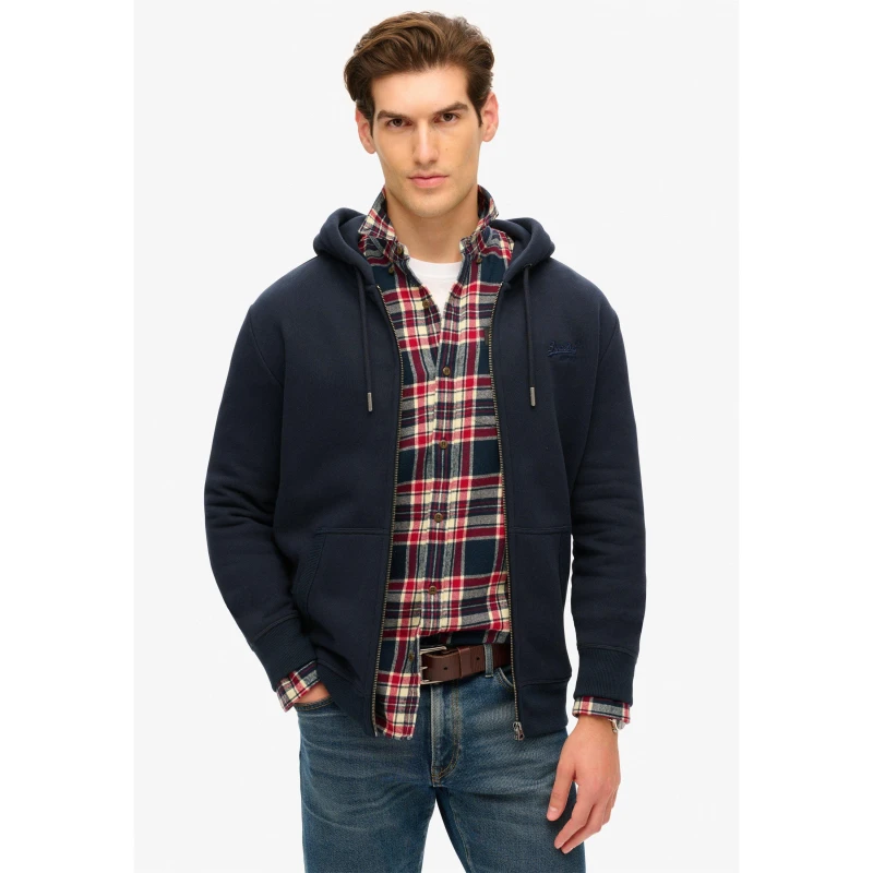 Image of Superdry Basic Zip Hoodie Navy 98T male X Large