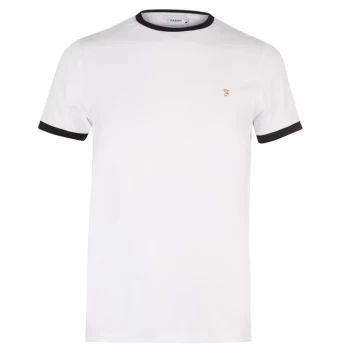 Image of Farah Groves Ringer T Shirt - White