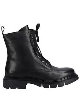 Image of Hush Puppies Rhea Lace Up Ankle Boot - Black, Size 4, Women