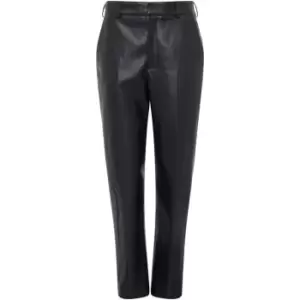 Image of French Connection Crolenda Tapered Vegan Leather Suit Trousers - Black
