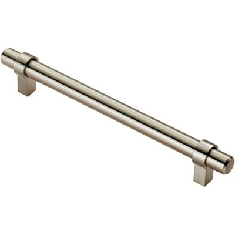 Image of Loops Round T Bar Cabinet Pull Handle 200 x 14mm 160mm Fixing Centres Satin Nickel Metallics unisex