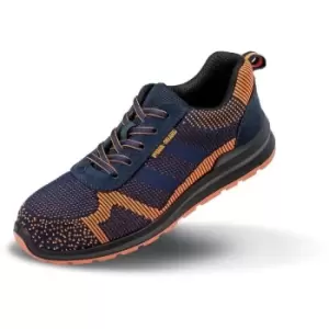 Image of Result Work Guard Adults Unisex Hardy Safety Trainer (4 UK) (Navy/Orange) - Navy/Orange