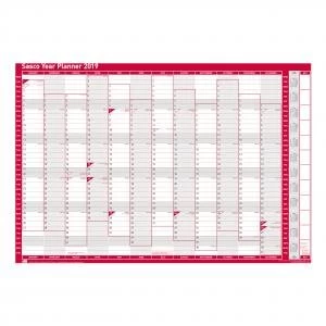 Image of Sasco 2019 Unmounted Vertical Year Planner 2401934