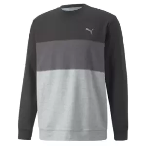 Image of Puma Colourblock Crewneck Mens - Black