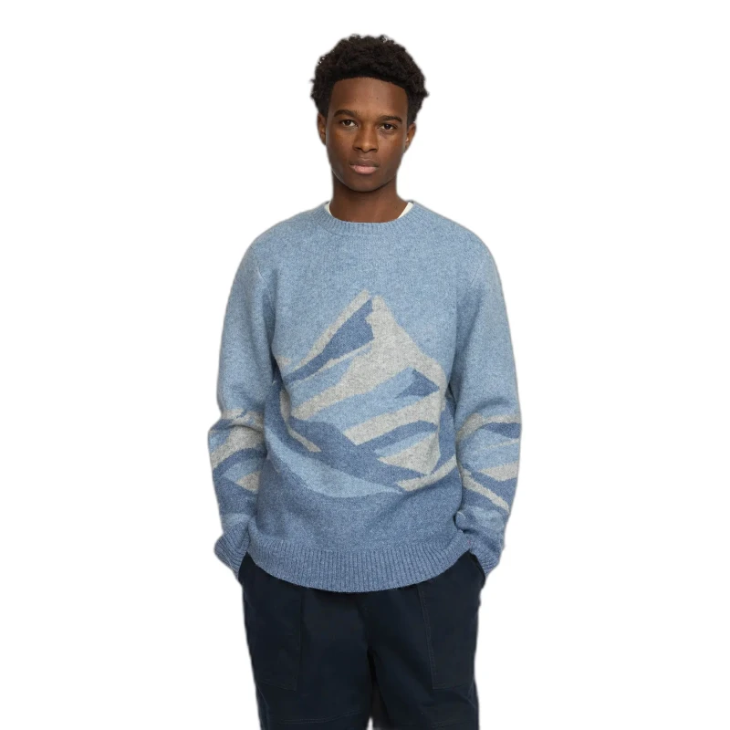 Image of Revolution Knit crew neck jumper Revolution Bleu Male XL
