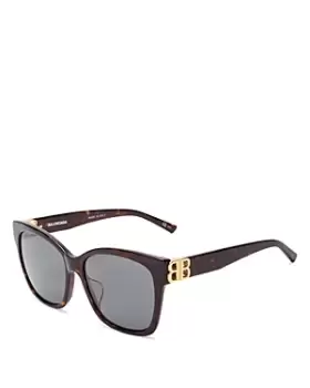 Image of Balenciaga Womens Dynasty Square Sunglasses, 57mm