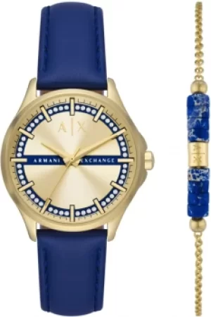 Image of Armani Exchange Lady Hampton Watch and Bracelet Gift Set AX7135SET