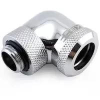 Image of XSPC G1/4" to 14mm Rigid Tubing - 90° Rotary Fitting V2 (Chrome)