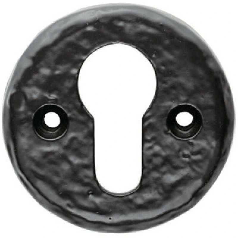 Image of Loops 52mm Euro Profile Round Escutcheon Traditional Design Black Antique Black unisex