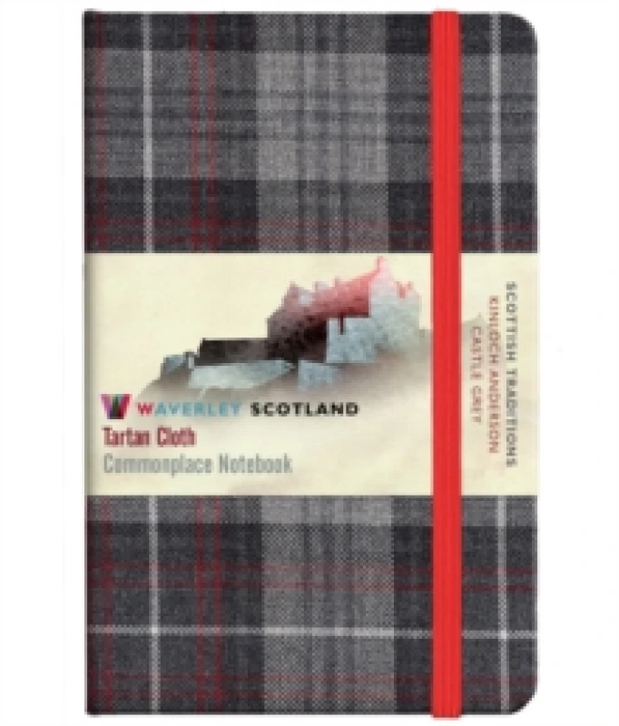 Image of Waverley S.T. (M): Castle Grey Pocket Genuine Tartan Cloth Commonplace Notebook Hardback