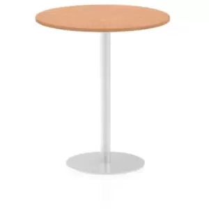 Image of Italia Poseur Table Round 1000 Top 1145 High Oak