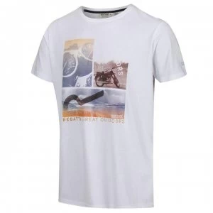 Image of Regatta Cline IV Graphic Tshirt - WhiteSumScen