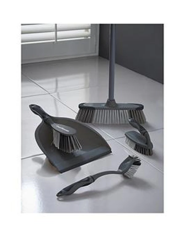 Image of OurHouse 5 in 1 Cleaning Set, Grey SR22074