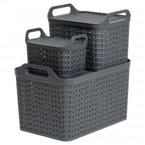 Image of Urban Charcoal Storage Basket Charcoal (Grey)