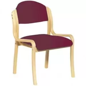 Image of Tahara Wooden Framed Stackable Side Chair Wine 50618ET