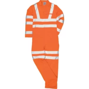 Image of RT42 Hi-vis Rail Industry Orange Coverall (M)