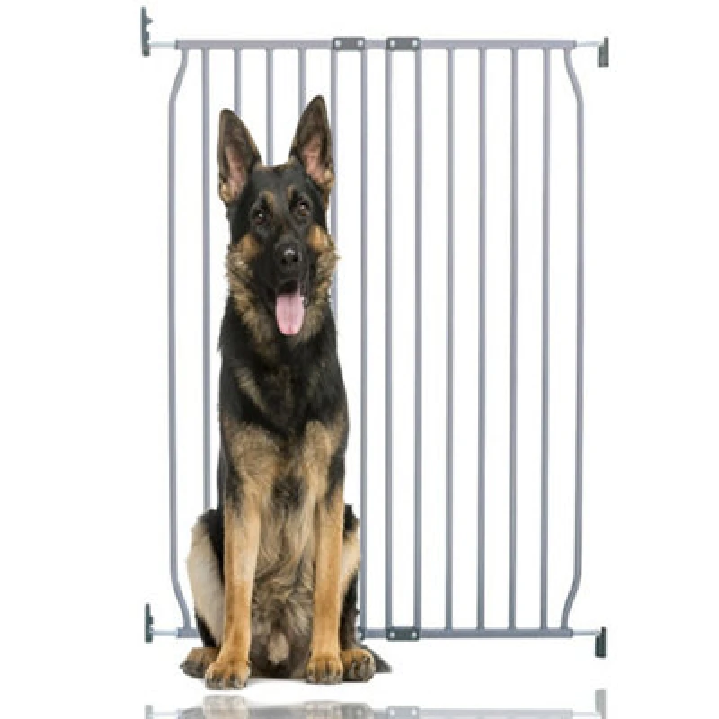 Image of Bettacare Extra Tall Eco Screw Fit Pet Gate, Grey, 80Cm - 90Cm, Extra Tall Gate 100Cm In Height, Screw Fitted Dog Gate