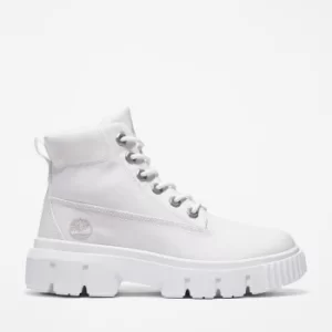 Image of Timberland Greyfield Canvas Boot For Her In White, Size 4