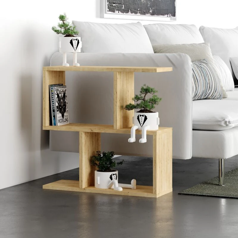 Image of DECORTIE Decortie Homemania Modern Side End Coffee Table Multipurpose H 60cm 5 Tier - Oak M.SH.11264.8