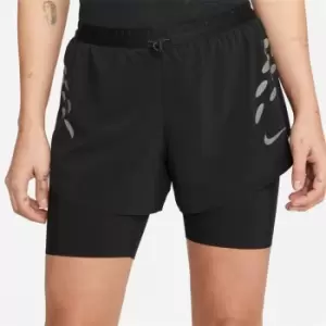 Image of Nike Dri-FIT Run Division Womens 2-In-1 Running Shorts - Black