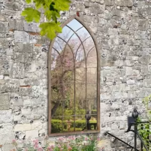Image of MirrorOutlet Dorset Rustic Arch Large Garden Mirror 169 X 75 Cm