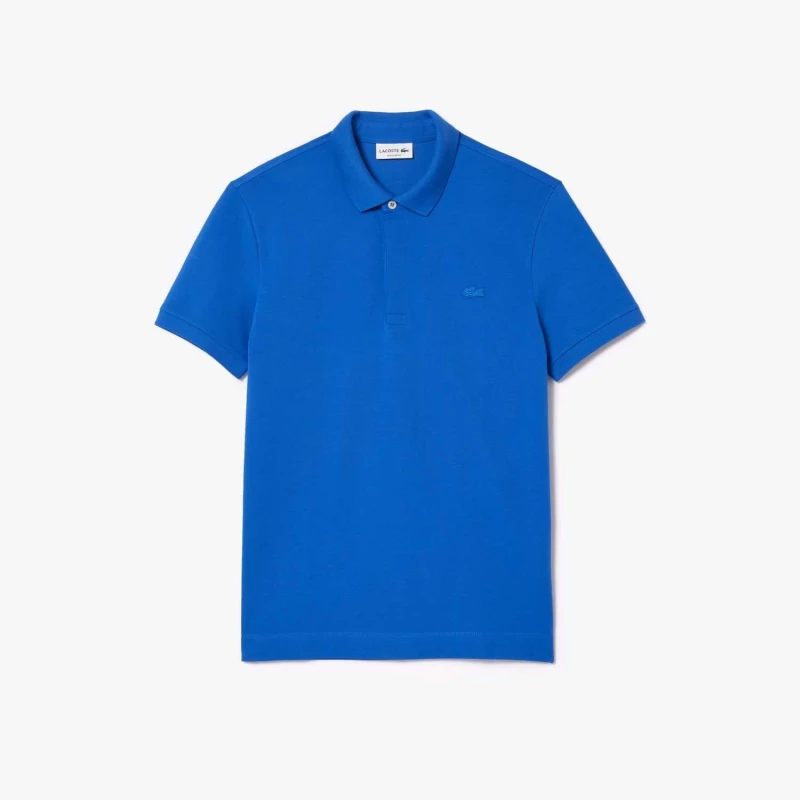 Image of Lacoste Regular-Fit Paris Stretch Piqu Polo Shirt Blue male XS