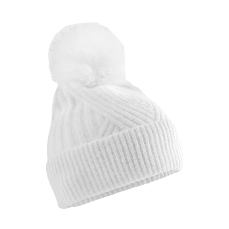 Image of Beechfield Mens Snow Luxe Beanie in White White Male One Size