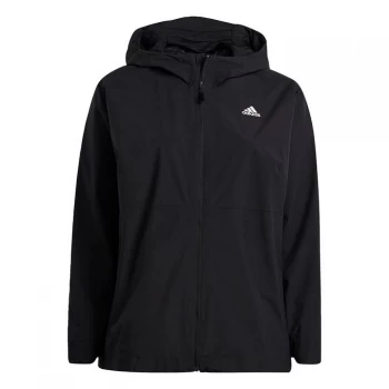 Image of adidas BSC 3-Stripes RAIN. RDY Jacket Womens - Black