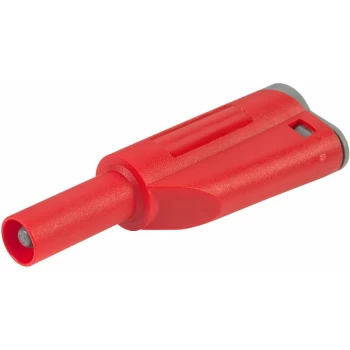 Image of 1066-R Stackable Shrouded 4mm Plug Red - PJP