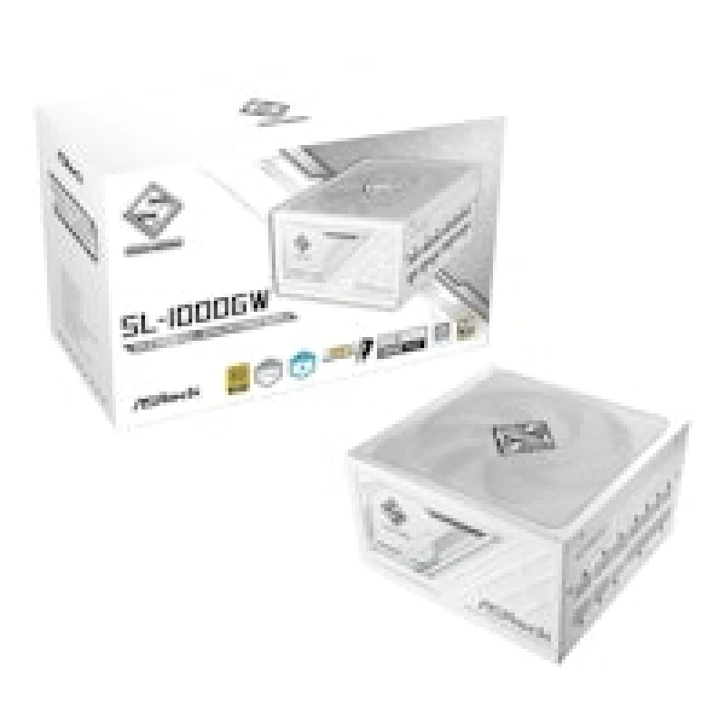 Image of Asrock Steel Legend SL-1000G 80 Plus Gold 1000W Modular Power Supply - White