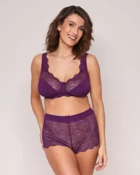 Image of Cotton Traders Womens 2 Pack Olivia Non-Wired Bras in Purple