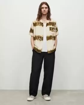 Image of AllSaints Hanbury Linen Blend Trousers