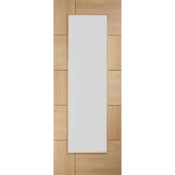 Image of XL Joinery Ravenna Fully Finished Oak Ravenna Clear Glazed Internal Door - 1981mm x 762mm (78 inch x 30 inch)