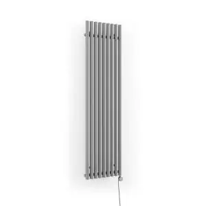 Image of Terma Rolo Room Vertical Electric Designer Radiator, Salt N Pepper (W)480mm (H)1800mm