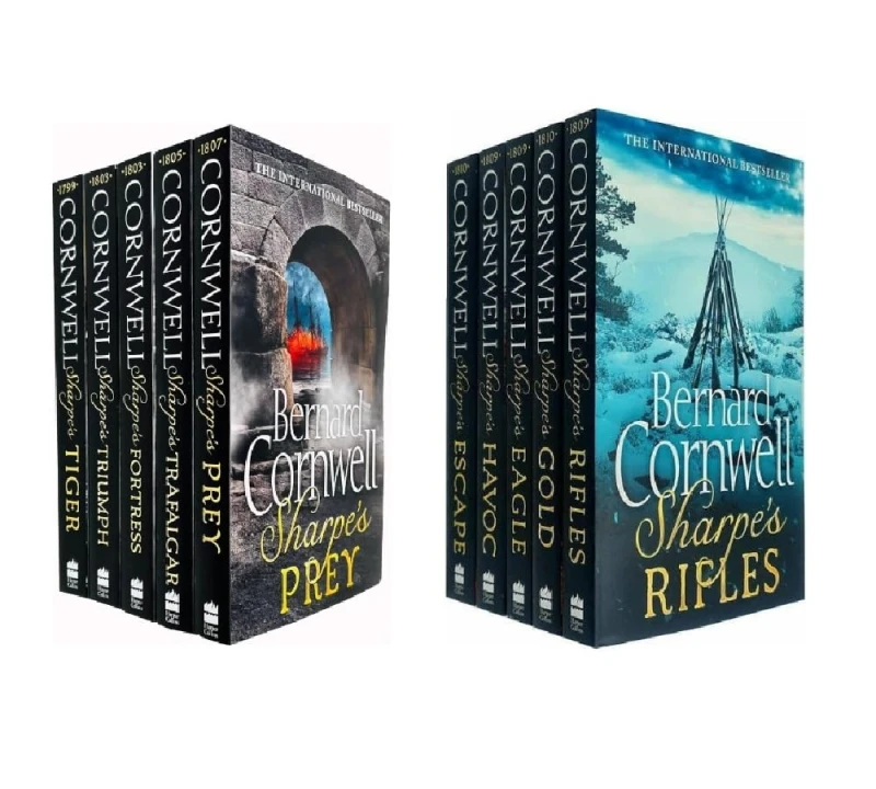 Image of Bernard Cornwell Richard Sharpe Series 1 To 10 - 10 Books Set Bernard Cornwell Books