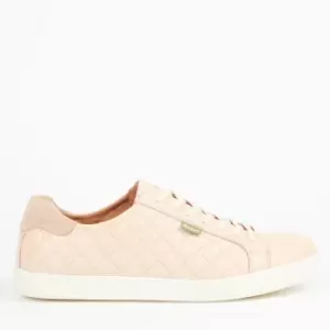 Image of Barbour Womens Bridget Leather Low Top Trainers - Pink - UK 5