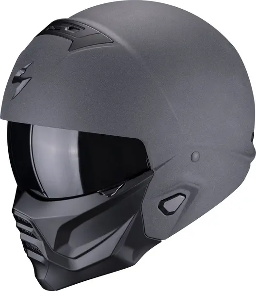 Image of Scorpion Exo-Combat II Graphite Dark Grey Jet Helmet 2XL
