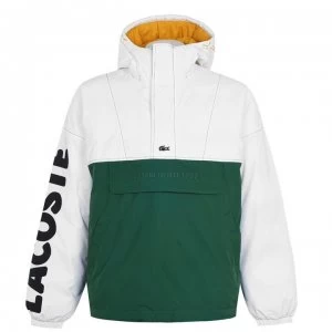 Image of Lacoste L!VE Colour Block Jacket - White/Green X0N