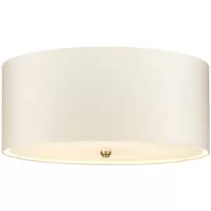 Image of Elstead - LightBox Fletcher 22 Flush Ceiling Light with Aged Brass Finial