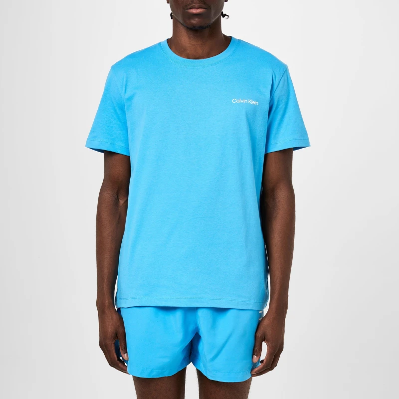 Image of Calvin Klein Core Logo T Shirt Mens - Blue Blue S