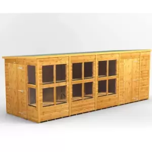 Image of 18x6 Power Pent Potting Shed Combi Building including 6ft Side Store