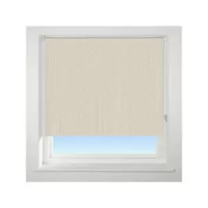 Image of Universal - Knitted Texture Patterned Thermal Blackout Roller Blind, Neutral, W90cm