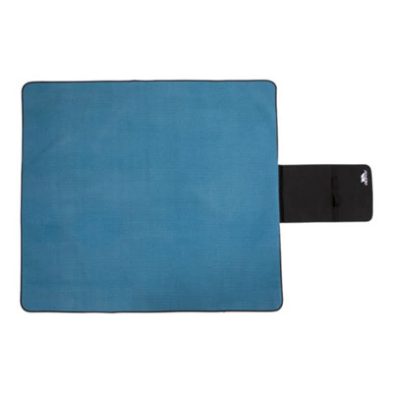 Image of Trespass Trespass Throw Waterproof Checked Foldable Blanket in Mid Blue Mid Blue One Size Unisex 5063750843421